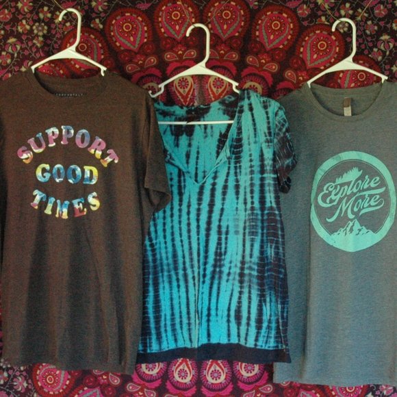 Next Level Apparel Tops - Bundle of Tshirts - Nature Tie Dye Good TImes